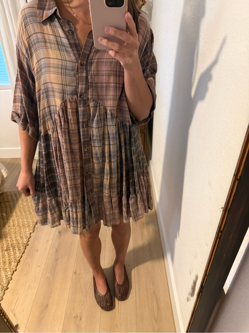 Plaid mini dress